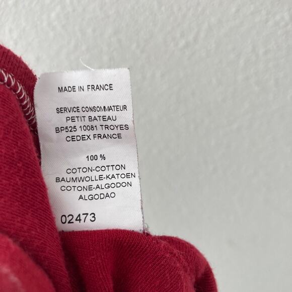 Petit Bateau Long Sleeve Gifts Cadeaux Bear Mouse Bodysuit - Red - 3M - Picture 7 of 7